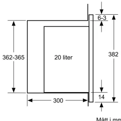 iQ300 HB234ABS3F + BF523LMB1 Rostfri med 3D hotAir Plus och ecoClean
