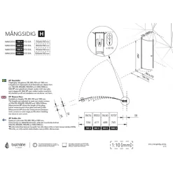 Mångsidig 45° Dörr Delvis Frostat Glas