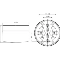 Opus 200H Vit IP44 Rak 12W LED