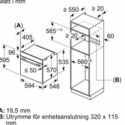 Serie 6 HBG537FB3 Svart med AutoPilot och 3D Hotair