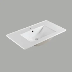 Slim Vit 80 med Lådor och Spegel Luna LED
